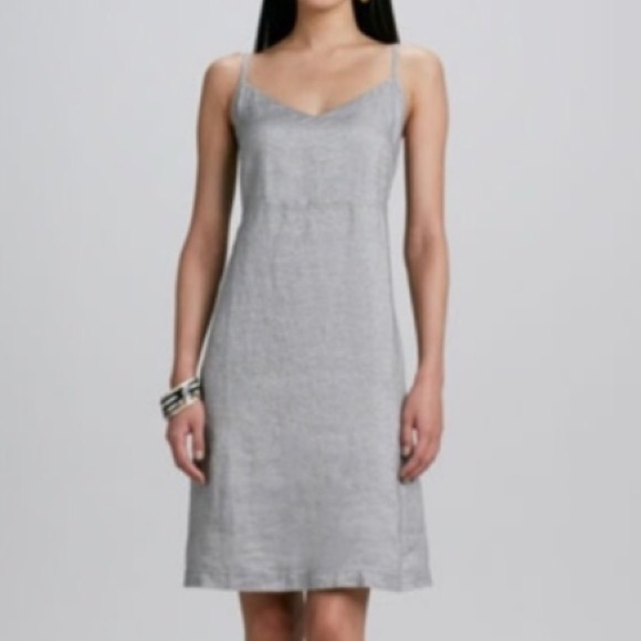 Eileen Fisher linen shimmer shift dress - Picture 6 of 8